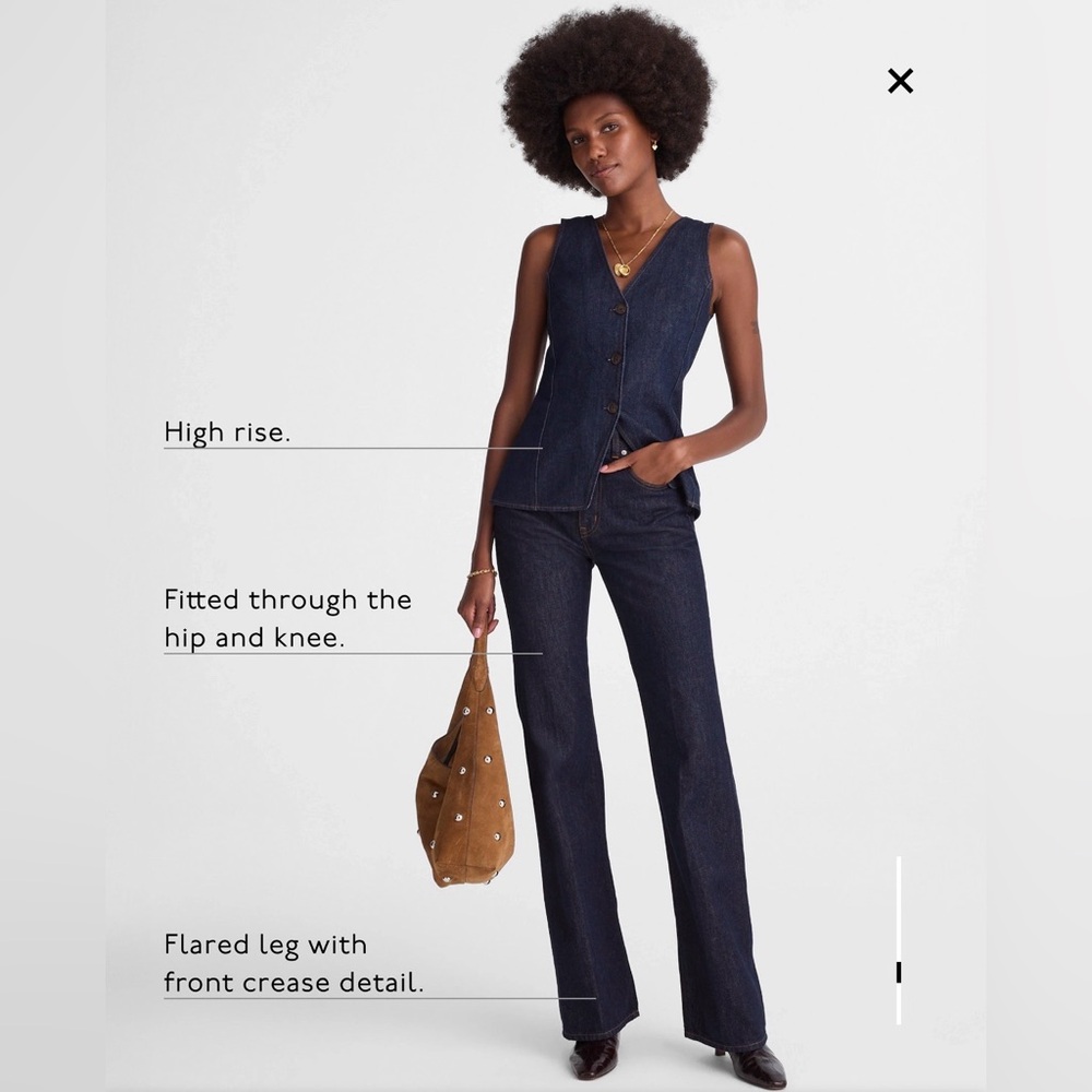 Madewell Dark Indigo Flare High-Rise Jeans